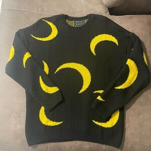ASOS Design Cresent Moon Knit Sweater AOP Size S